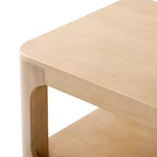 Table basse rectangulaire moderne Plank+Beam en bois massif 40 avec étagère de rangement