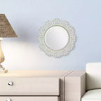 12.5 Miroir mural décoratif en dentelle métallique florale - Collection Stonebriar