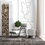 HOMCOM Table d'appoint ronde en béton avec finition grain de bois, utilisation intérieure et extérieure, gris