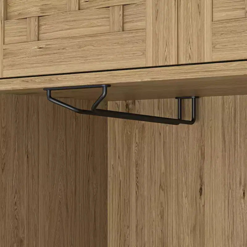 Bahut sur pied 67''/71, Meuble bar, Vaisselier pour cuisine et salle à manger, Naturel 4A - ModernLuxe