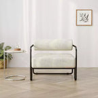 Fauteuil d'appoint moderne en fer, confortable et paresseux pour le salon et la chambre 4A - ModernLuxe