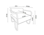 Fauteuil d'appoint moderne en fer, confortable et paresseux pour le salon et la chambre 4A - ModernLuxe