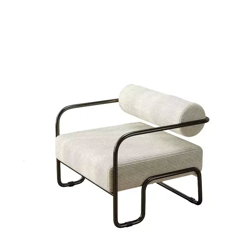Fauteuil d'appoint moderne en fer, confortable et paresseux pour le salon et la chambre 4A - ModernLuxe