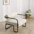 Fauteuil d'appoint moderne en fer, confortable et paresseux pour le salon et la chambre 4A - ModernLuxe