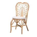 Chaise de salle à manger Jerica bali & pari en rotin naturel, style bohème moderne, couleur marron