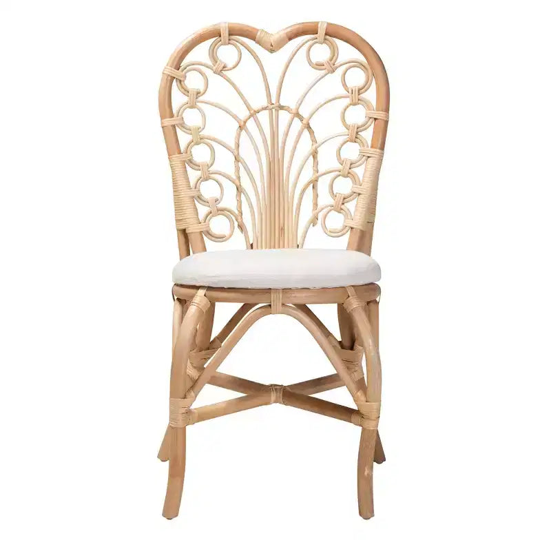 Chaise de salle à manger Jerica bali & pari en rotin naturel, style bohème moderne, couleur marron