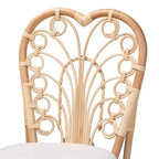 Chaise de salle à manger Jerica bali & pari en rotin naturel, style bohème moderne, couleur marron