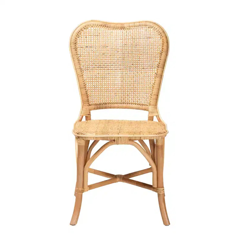Chaise de salle à manger en rotin naturel moderne Bohème bali & pari Irene