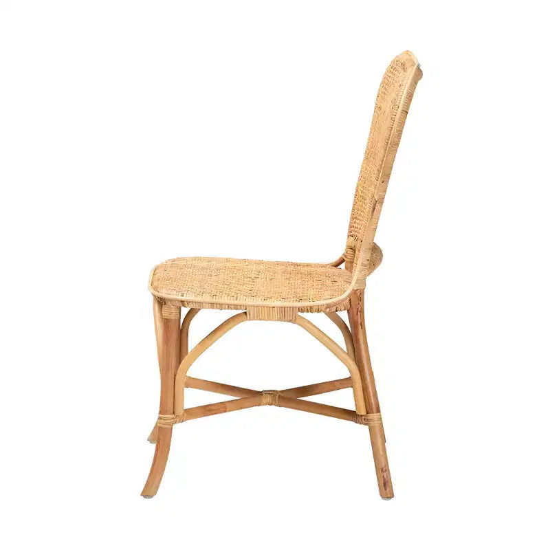 Chaise de salle à manger en rotin naturel moderne Bohème bali & pari Irene