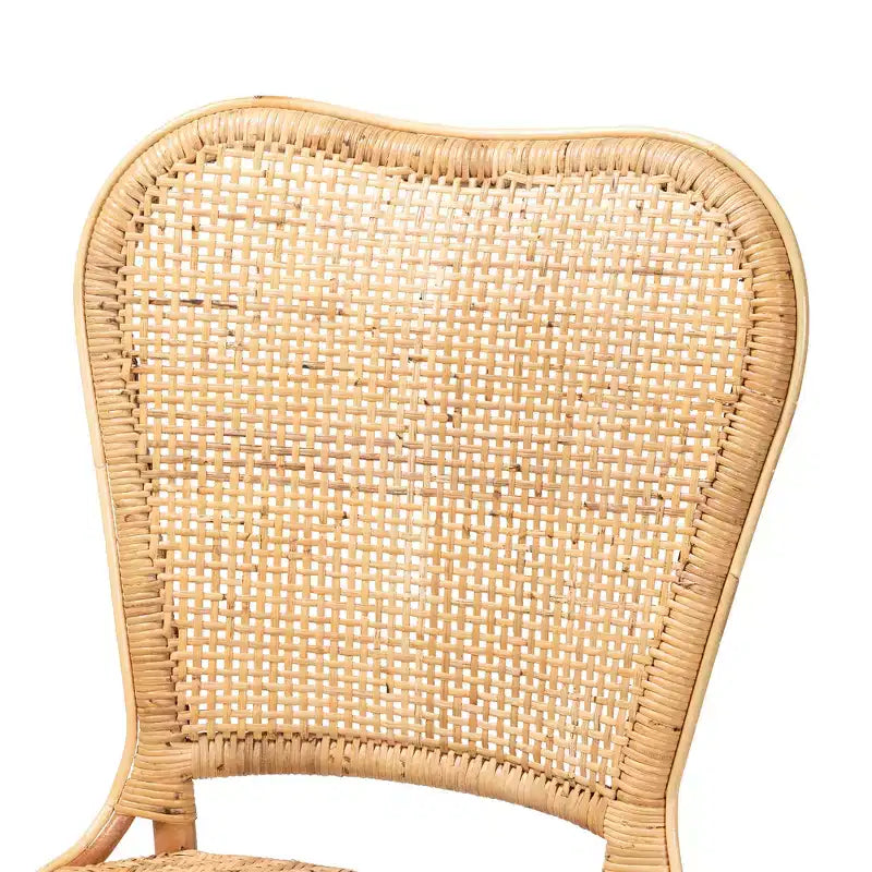 Chaise de salle à manger en rotin naturel moderne Bohème bali & pari Irene