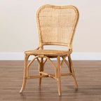 Chaise de salle à manger en rotin naturel moderne Bohème bali & pari Irene
