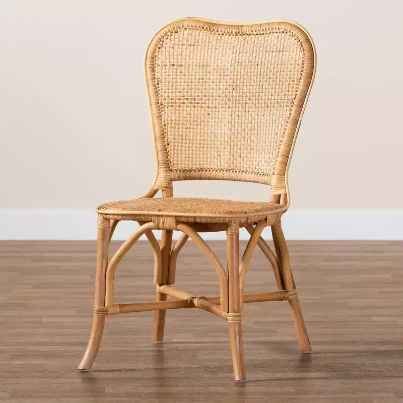 Chaise de salle à manger en rotin naturel moderne Bohème bali & pari Irene