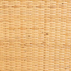 Chaise de salle à manger bali & pari Monaco en bois d'acajou avec finition brun chêne et rotin naturel de style bohème moderne