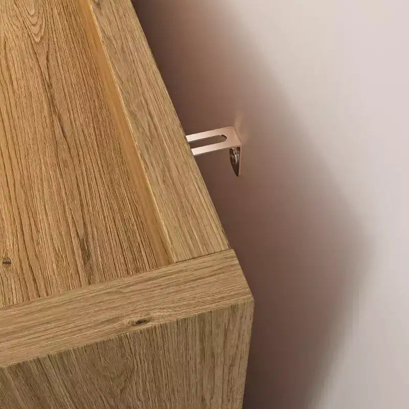 Commode à 4/6 tiroirs, commode moderne en bois avec poignées métalliques, organisateur de rangement Naturel 4A - ModernLuxe