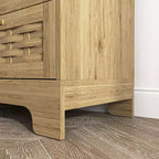 Commode à 4/6 tiroirs, commode moderne en bois avec poignées métalliques, organisateur de rangement Naturel 4A - ModernLuxe