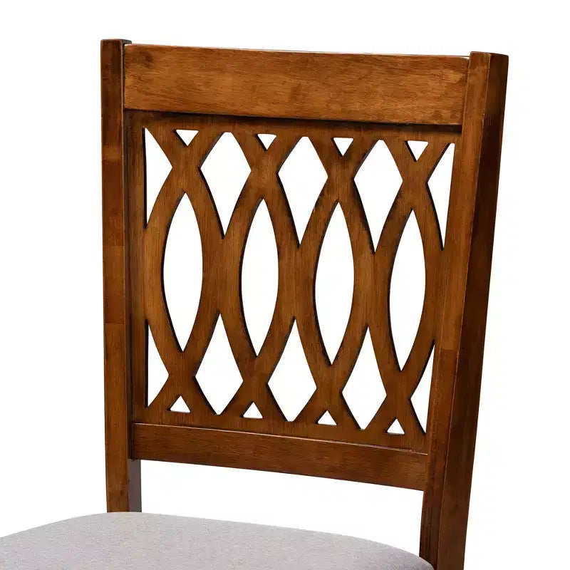 Ensemble de salle à manger moderne Baxton Studio Florencia en tissu et bois