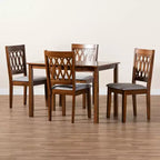 Ensemble de salle à manger moderne Baxton Studio Florencia en tissu et bois