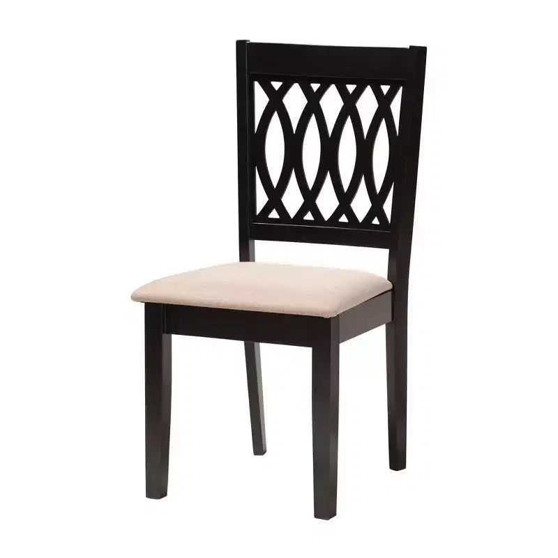 Ensemble de salle à manger moderne Baxton Studio Florencia en tissu et bois
