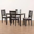 Ensemble de salle à manger moderne Baxton Studio Florencia en tissu et bois