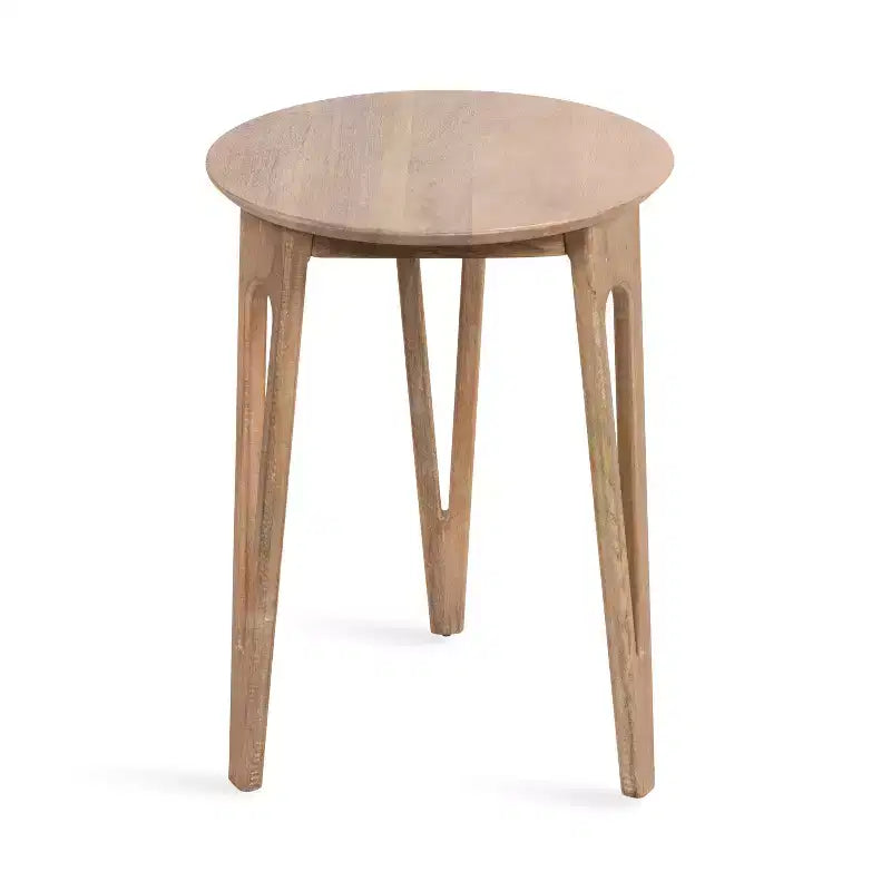 Kate and Laurel Kershaw Round Side Table, 16x16x22, Natural