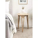 Table d'appoint ronde Kate and Laurel Kershaw, 40,6 x 40,6 x 55,9 cm, naturel