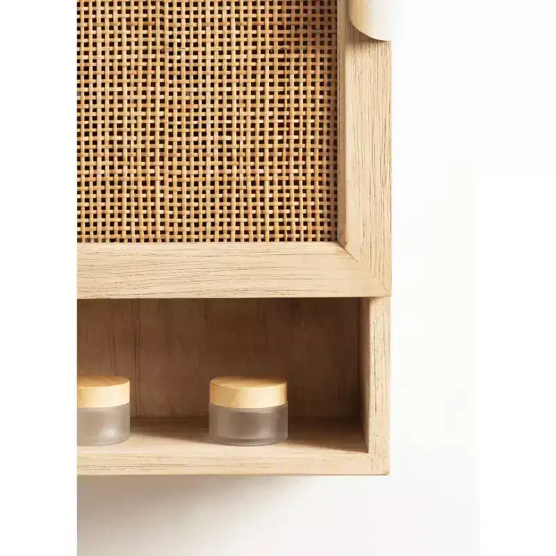 Kate & Laurel All Things Decor Armoire murale en rotin Ori Naturel