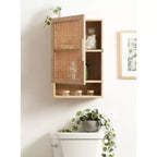 Kate & Laurel All Things Decor Armoire murale en rotin Ori Naturel