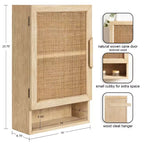 Kate & Laurel All Things Decor Armoire murale en rotin Ori Naturel