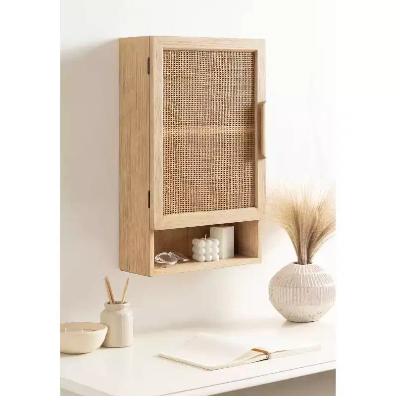 Kate & Laurel All Things Decor Armoire murale en rotin Ori Naturel