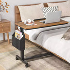 Bureau portable en C Tribesigns, bureau pour ordinateur portable mobile réglable en hauteur avec roulettes