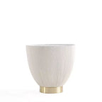 Table d'appoint moderne Anderson en similicuir Manhattan Comfort avec plateau en céramique imitation marbre