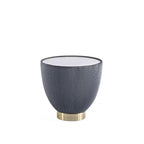 Table d'appoint moderne Anderson en similicuir Manhattan Comfort avec plateau en céramique imitation marbre