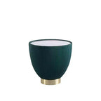 Manhattan Comfort Anderson Modern Leatherette Upholstered End Table with Ceramic Faux Marble Tabletop