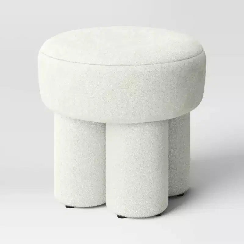 Pouf / repose-pieds d'appoint entièrement rembourré en bouclette – Threshold