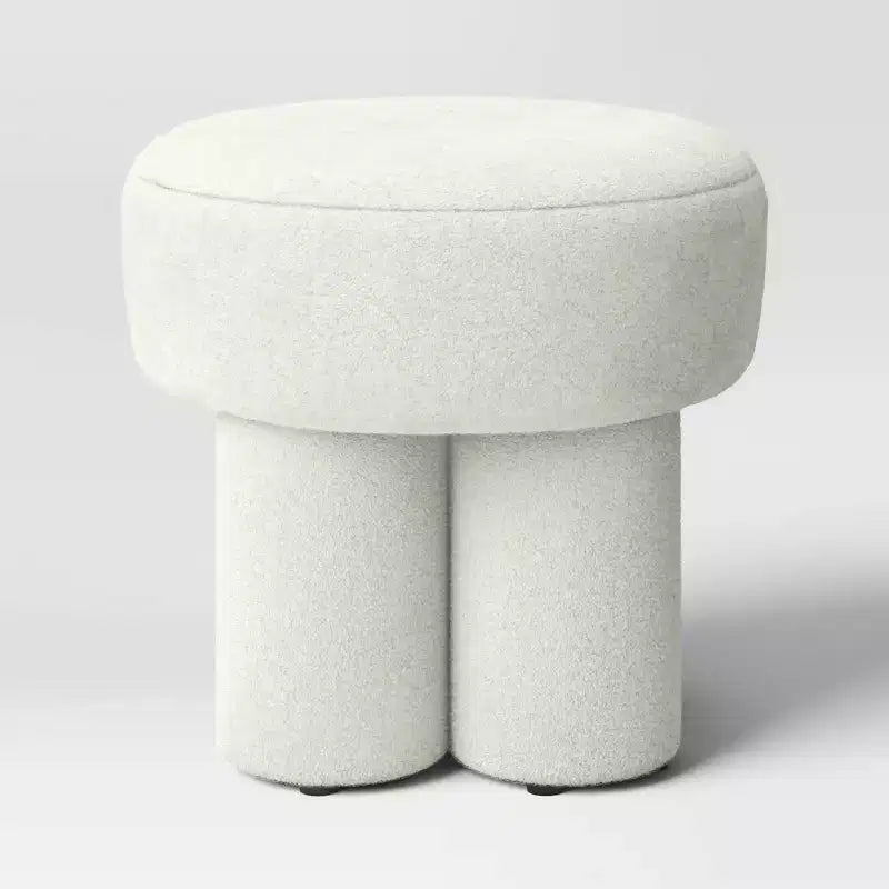 Pouf / repose-pieds d'appoint entièrement rembourré en bouclette – Threshold