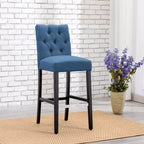 WestinTrends 29 po. Chaise de bar rembourrée en lin touffeté, thé