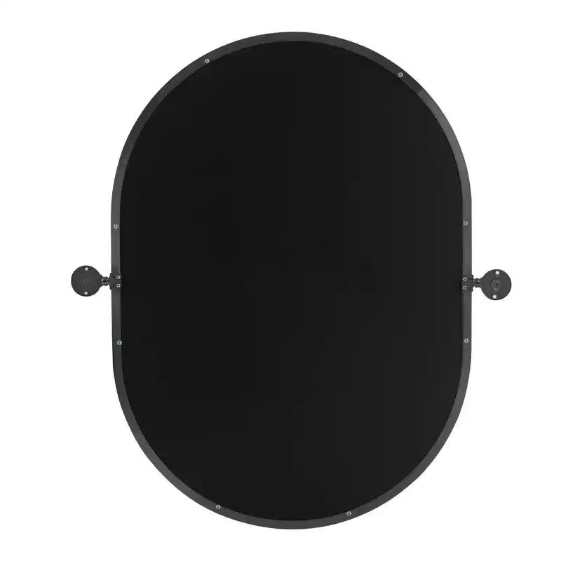 Miroir de vanité de salle de bain pivotant ovale à cadre métallique Dovelina