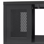 Table basse en métal Shadwick RealRooms avec accents en maille métallique perforée