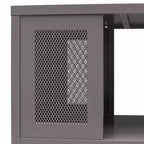 Table basse en métal Shadwick RealRooms avec accents en maille métallique perforée