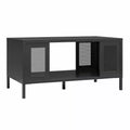 Table basse en métal Shadwick RealRooms avec accents en maille métallique perforée