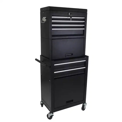 6 Drawer Rolling Tool Chest with Wheels,Meta Tool Storage Cabinets with Detachable Top Tool Box,Tool Cart on Wheels for Workshop Warehouse Garage
