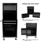 Servante à outils roulante 6 tiroirs avec roues, armoire de rangement à outils Meta avec boîte à outils supérieure détachable, chariot à outils sur roues pour atelier, entrepôt, garage