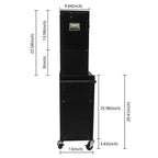 Servante à outils roulante 6 tiroirs avec roues, armoire de rangement à outils Meta avec boîte à outils supérieure détachable, chariot à outils sur roues pour atelier, entrepôt, garage