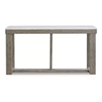 Signature Design by Ashley Loyaska Table console décontractée avec plateau en marbre, marron et blanc