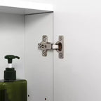 kleankin Armoire de toilette, Armoire de salle de bain avec miroir et étagères réglables, Miroir de courtoisie mural, Blanc