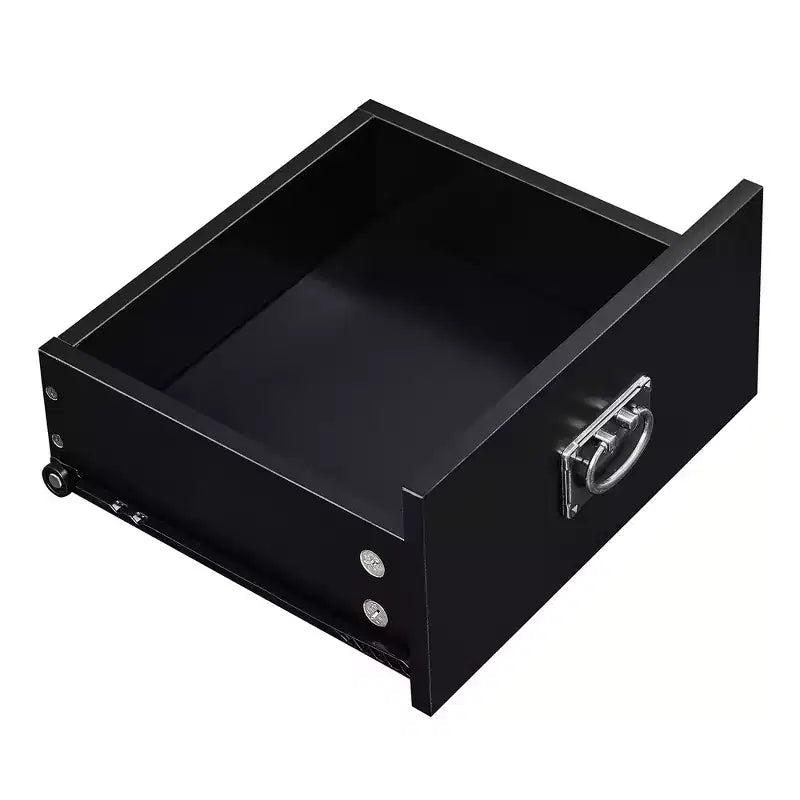 VECELO Table de chevet lot de 2 - avec station de charge, Table d'appoint noire avec ports USB, Tables de nuit avec 3 tiroirs de rangement