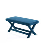 Pouf double Abigail en velours de Manhattan Comfort