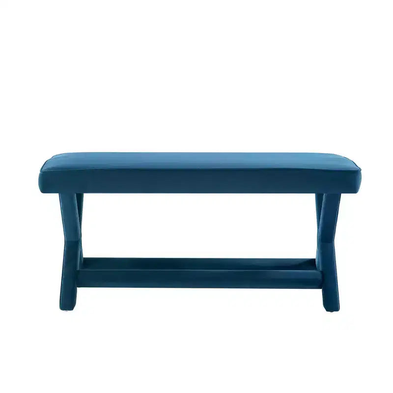 Pouf double Abigail en velours de Manhattan Comfort