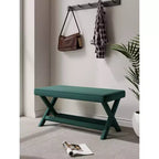 Pouf double Abigail en velours de Manhattan Comfort