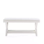 Pouf double Abigail en velours de Manhattan Comfort